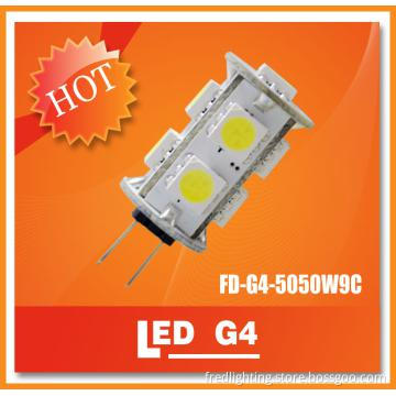 9 pcs High Bright SMD5050 G4 Bulb LED CE RoHS Achieved